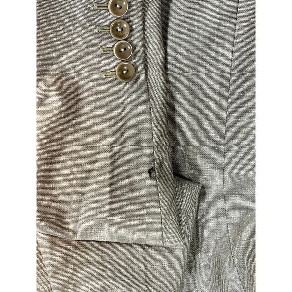 Max Mara Italy Single Breasted Pointed Collar Pockets Wool Silk Tan Blazer Sz 4 - Picture 6 of 9